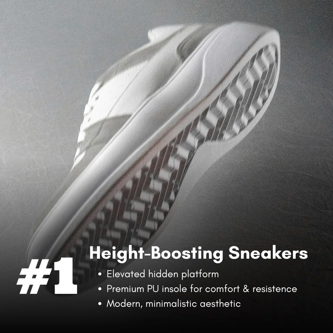 Staerk Druon Men's Platform Sneakers Invisible Height-Boost Gain 2.5 Inches With Premium PU for Superior Durability & Comfort Stylish Lightweight and Designed for All-Day Wear With Enhanced Support and Resistance