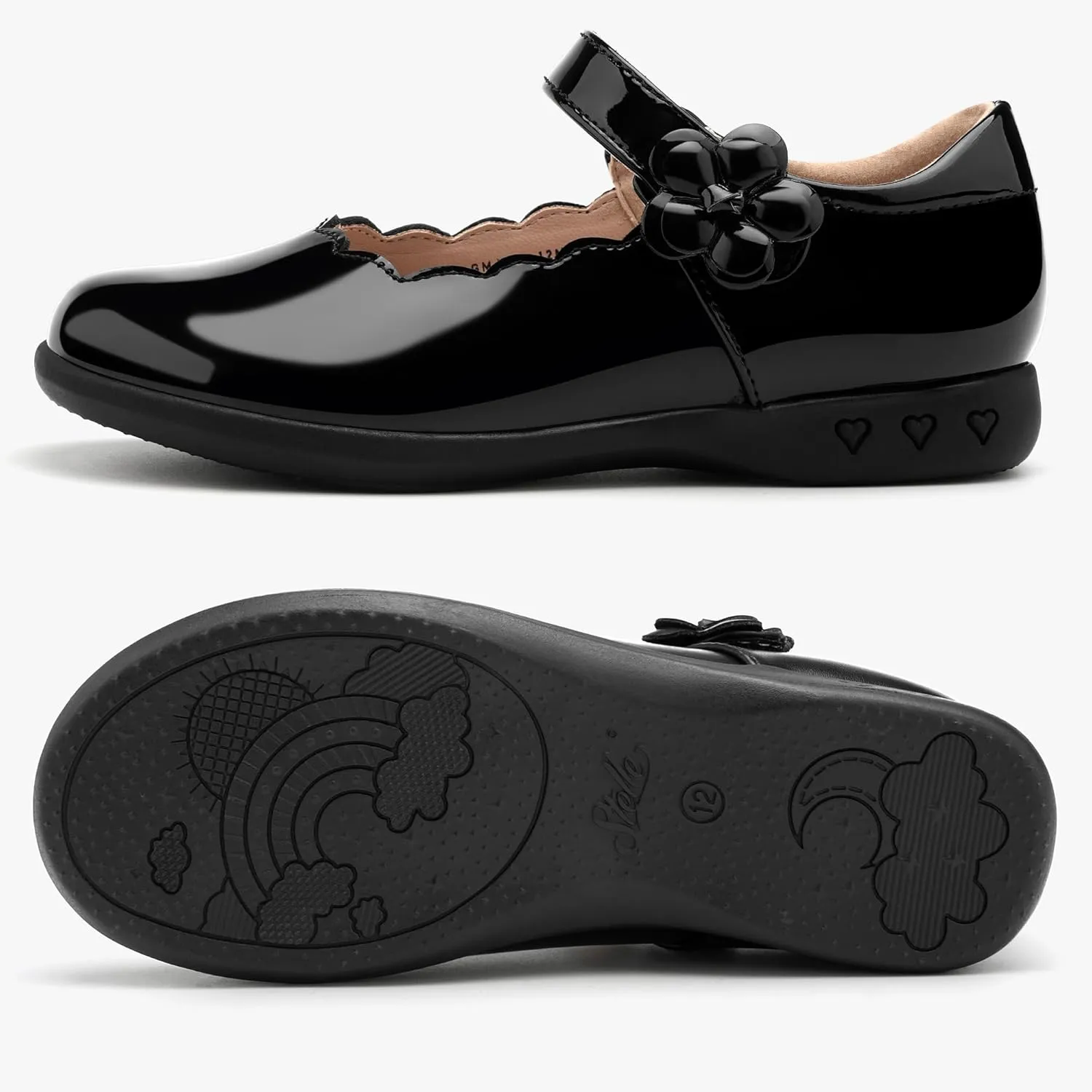 Stelle School Shoes for Girls Uniform Mary Jane Dress Shoes Flats Church Music Recitals(Little/Big Kids)