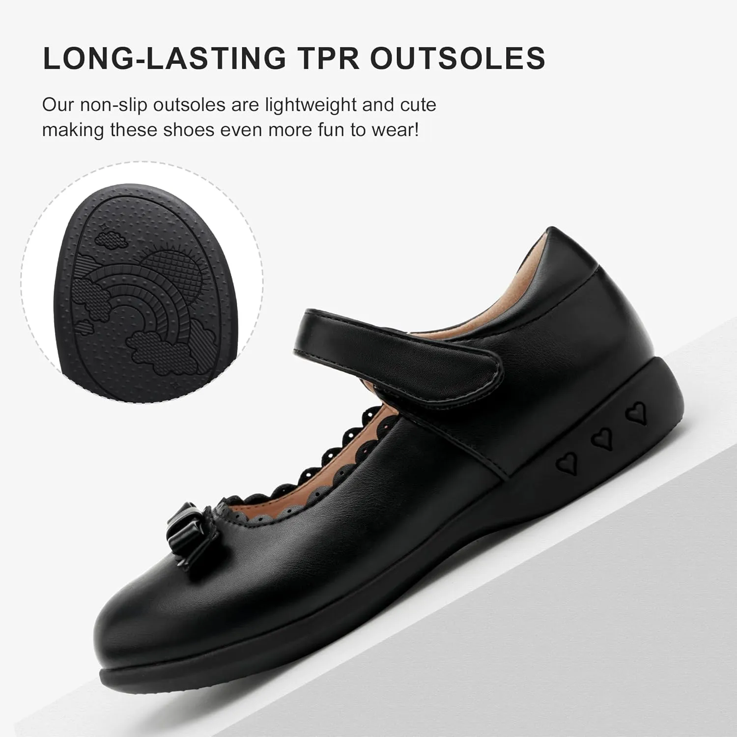 Stelle School Shoes for Girls Uniform Mary Jane Dress Shoes Flats Church Music Recitals(Little/Big Kids)