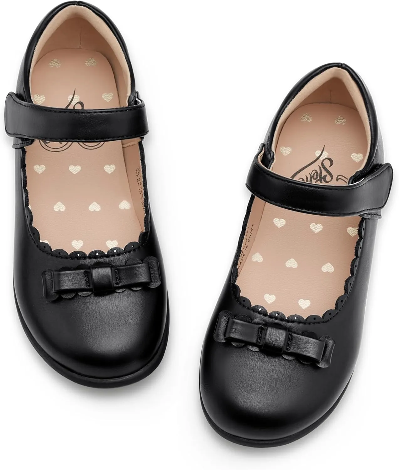 Stelle School Shoes for Girls Uniform Mary Jane Dress Shoes Flats Church Music Recitals(Little/Big Kids)