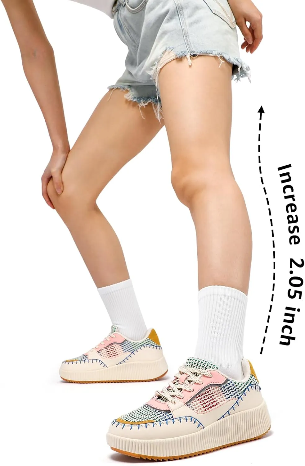 STQ Platform Sneakers Women Fashion Shoes 2024 Orthopedic Walking Shoes with Plantar Fasciitis