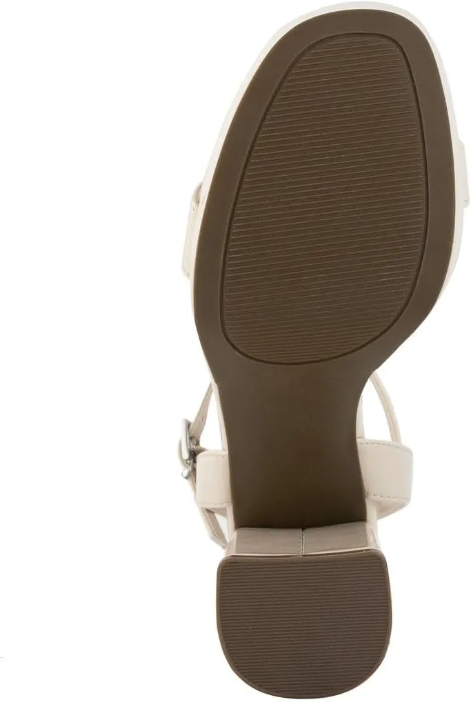 Sugar Women's Fashion Heel Sandals Chunk Dress Shoes with Ankle Strap Pump Sandal for Ladies - Cushioned and Comforable