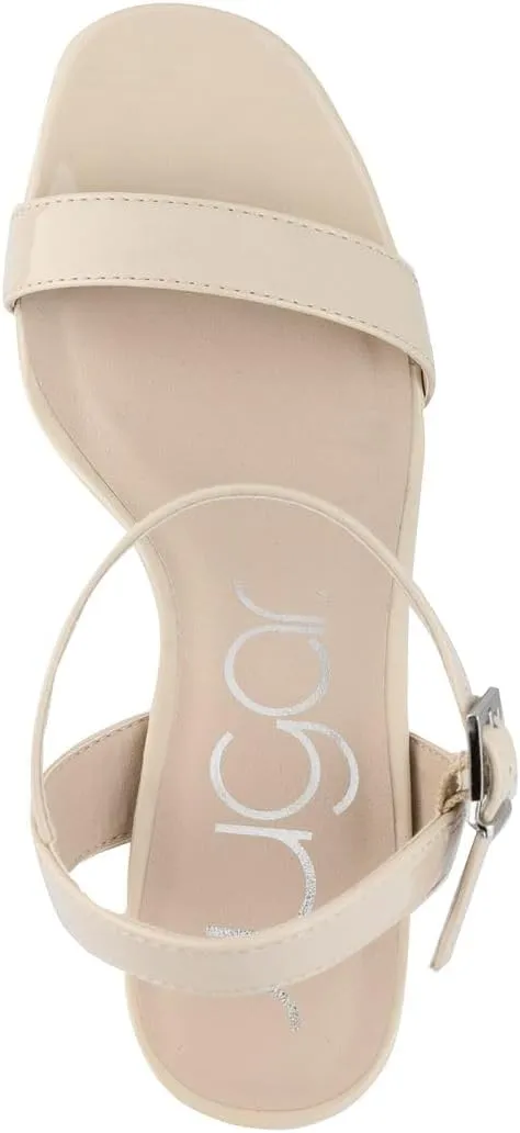 Sugar Women's Fashion Heel Sandals Chunk Dress Shoes with Ankle Strap Pump Sandal for Ladies - Cushioned and Comforable