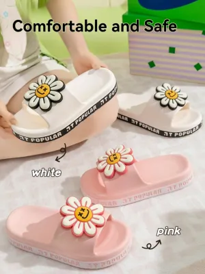 Sunflower Slippers for Women Indoor Outdoor Beach Travel Slides Shower Sandals Cushioned Thick Sole Y2k Aesthetic Cute