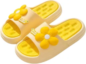 Sunflower Slippers for Women Indoor Outdoor Beach Travel Slides Shower Sandals Cushioned Thick Sole Y2k Aesthetic Cute