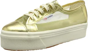 Superga Women's Platform Sneakers, Gold, 6