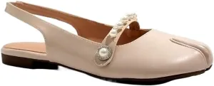 Tabi Shoes Mary Jane with Pearl for Women Flats Split Toe Wide Width Slip-On Convenient Breathable Comfortable Casual Round Toe Retro Sandals Dress Spring Summer Fall Office Indoors Outdoors