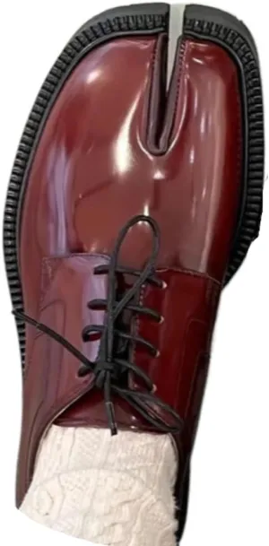 Tabi Shoes Split Toe Leather Chunky Platform for Women Girls Summer Non Slip Lightweight Round Toe Wide Width Casual Cute Y2K Kawaii Footwear Spring Fall Outdoors Everyday Wear