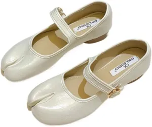 Tabi Shoes Split Toe Mary Janes Sandals Kitten Heels Slip On Breathable Soft Emo Alternative Cute Y2K Kawaii Fashion Trendy Pumps Beach Cruise Spring Summer Fall Outdoors