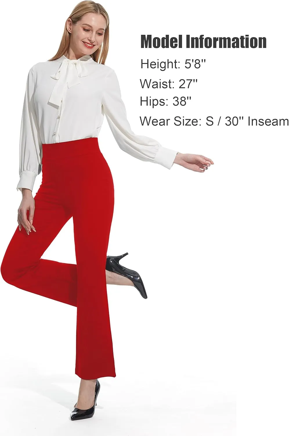 Tapata Women Dress Pants 28"/30"/32"/34" High Waist Stretchy Bootcut Pants Tall, Petite, Regular for Office Business Casual
