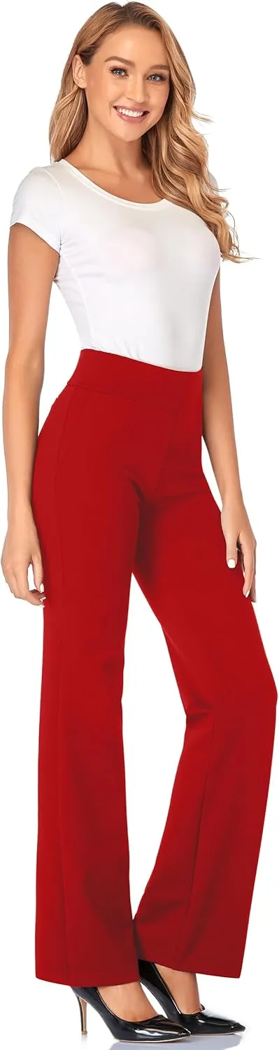 Tapata Women Dress Pants 28"/30"/32"/34" High Waist Stretchy Bootcut Pants Tall, Petite, Regular for Office Business Casual