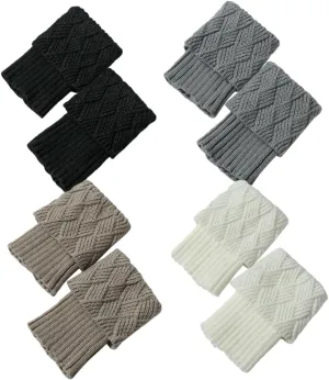 Thermal Leg Warmers Knitted Furry Leg Covers for Women for Winter Stylish Boot Cuffs