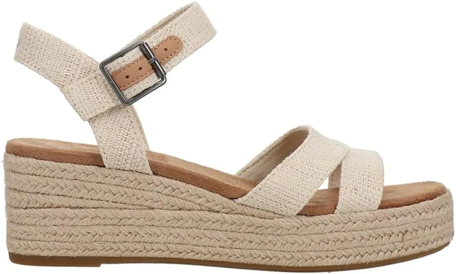 TOMS Womens Audrey Espadrille Athletic Sandals Casual Mid Heel 2-3"