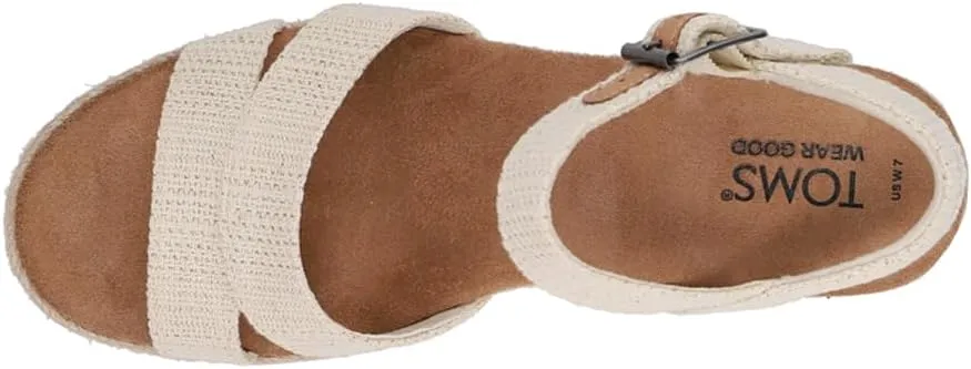TOMS Womens Audrey Espadrille Athletic Sandals Casual Mid Heel 2-3"