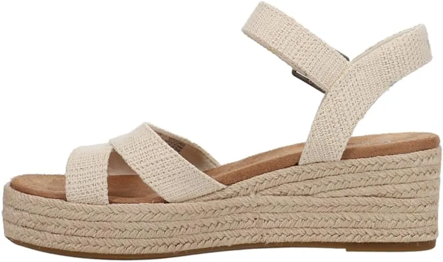 TOMS Womens Audrey Espadrille Athletic Sandals Casual Mid Heel 2-3"