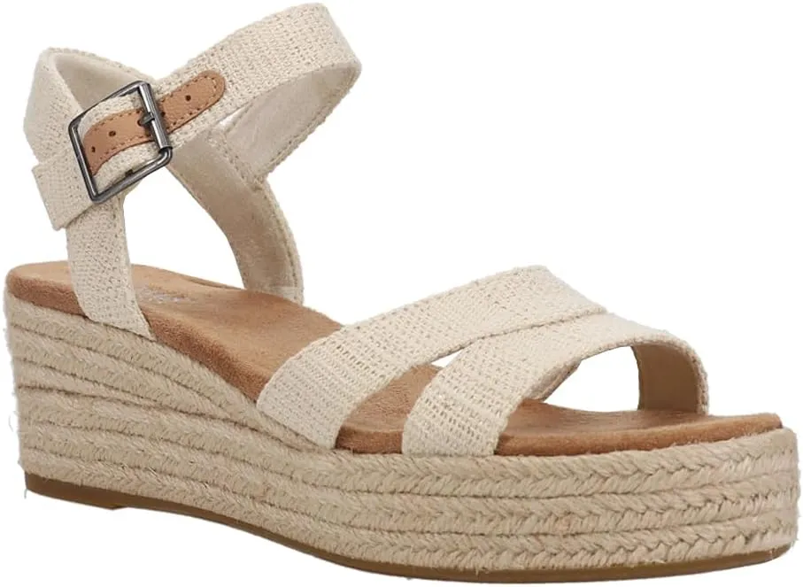 TOMS Womens Audrey Espadrille Athletic Sandals Casual Mid Heel 2-3"