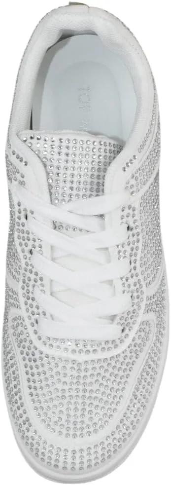 TOP Moda Shoes Women Fashion Platform Sneakers Crystals Rhinestone Bling Lace Up Boston
