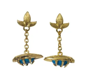 TURQUOISE BUG FOB EARRINGS