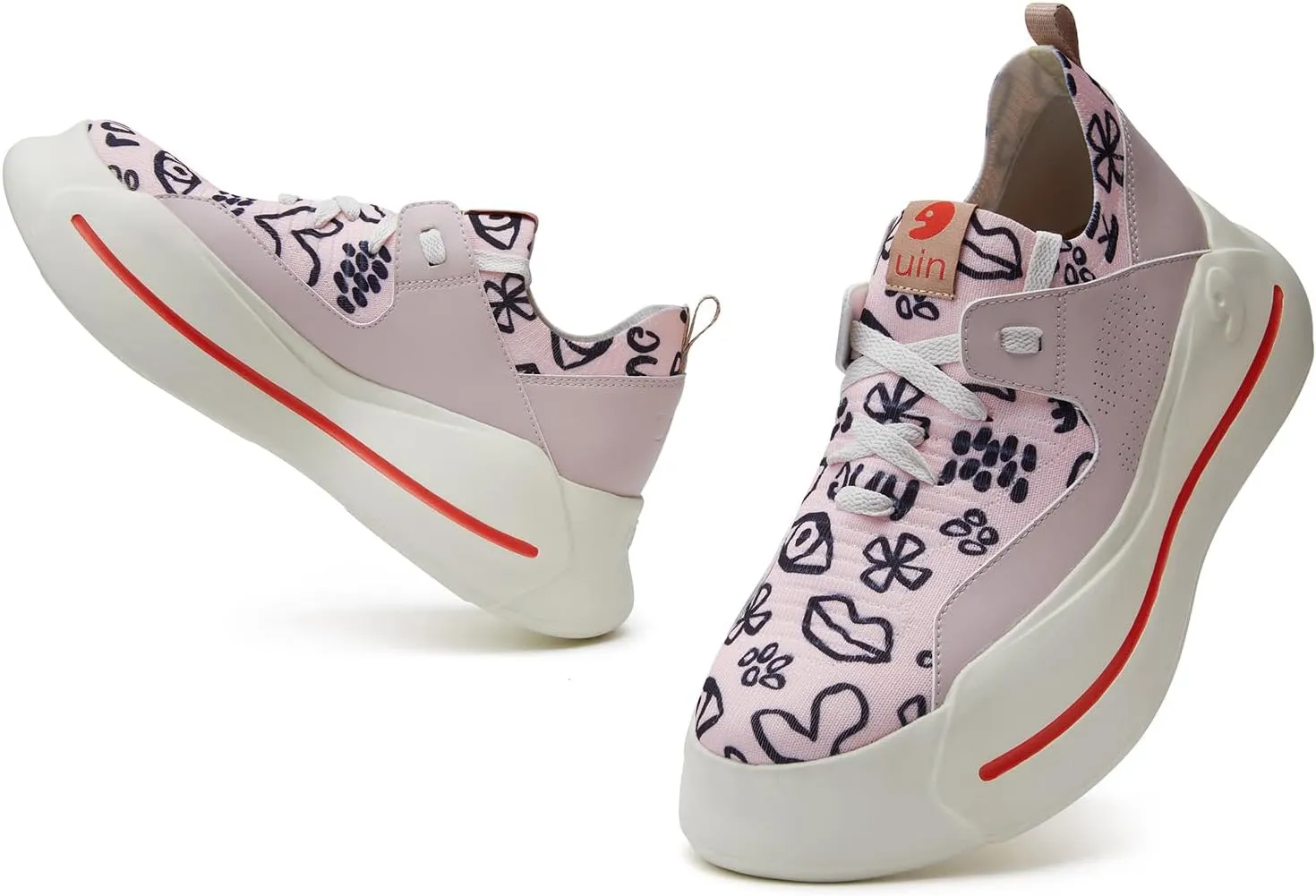 UIN Women's Platform Fashion Sneakers Walking Skateboarding Shoes Santander