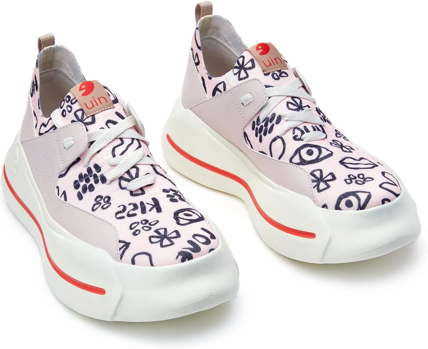 UIN Women's Platform Fashion Sneakers Walking Skateboarding Shoes Santander