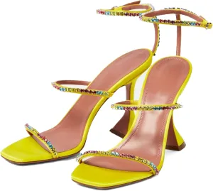 Vertundy Womens Slingback Rhinestones Strappy Sandals Crystal Square Toe Kitten Heel Dress Party Wedding Bride Stiletto Pumps
