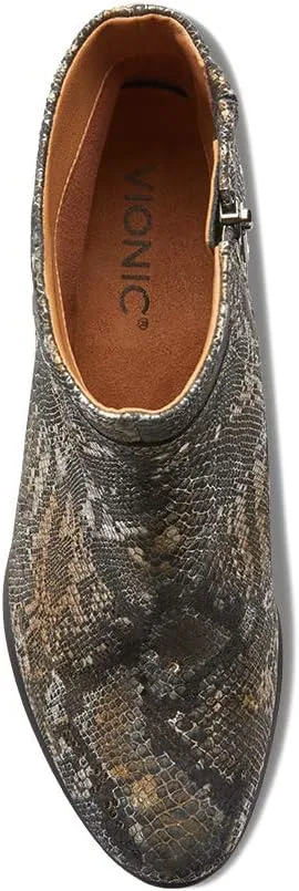 Vionic Women's Vivien Kamryn Waterproof Ankle Boot- Supportive Short Booties That Include Three-Zone Comfort with Orthotic Insole Arch Support, Medium Fit