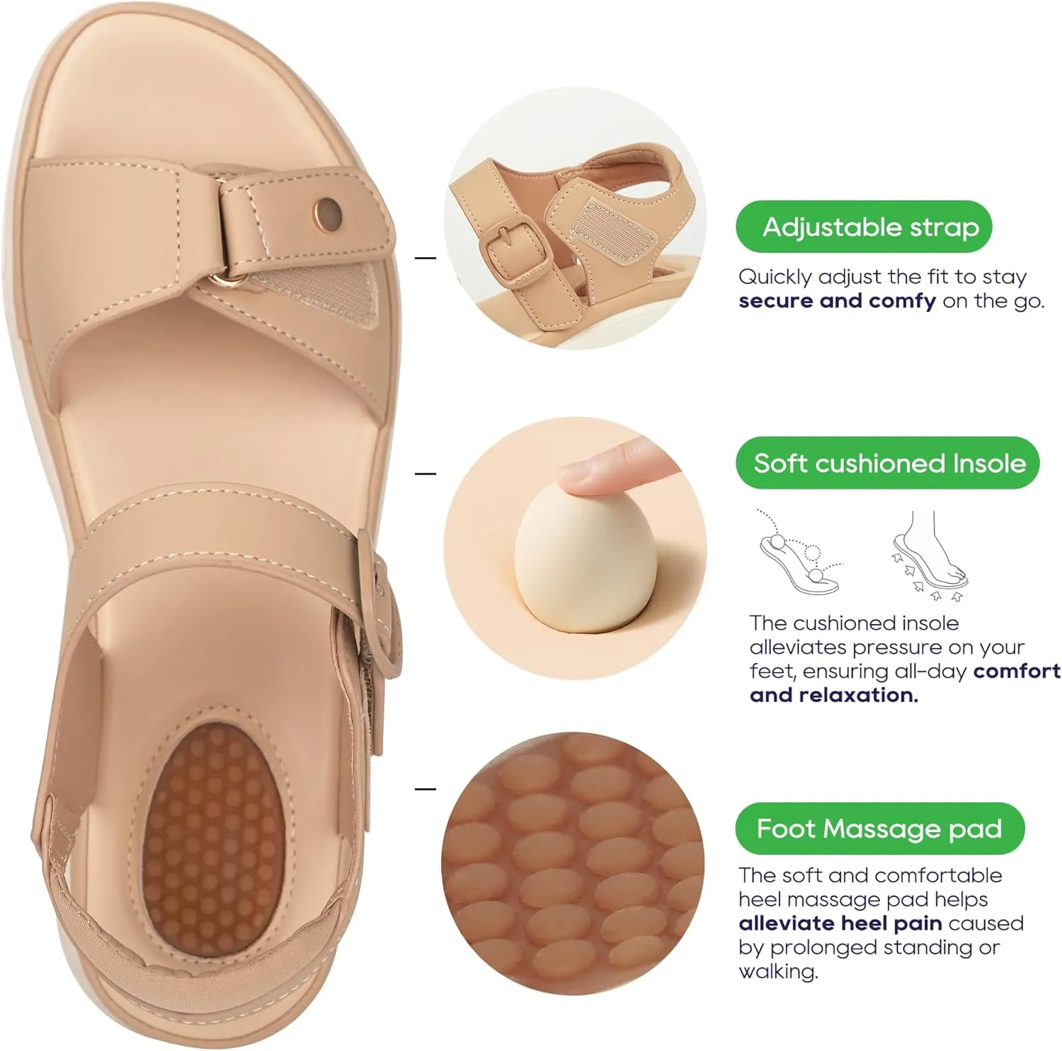Women Massage Sandals Orthopedic Walking Sandals