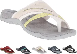 Women Orthopedic Sandals with Arch Support Plantar Fasciitis Comfort Sandals Flip Flops with Toe Ring Loop
