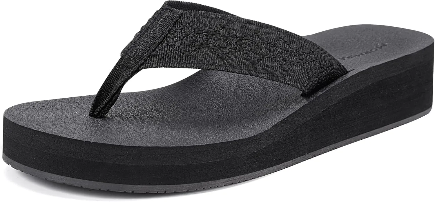 Womens Braid Comfortable Arch Support Flip Flops Soft Cushion Yoga Foam Beach Thong Sandals