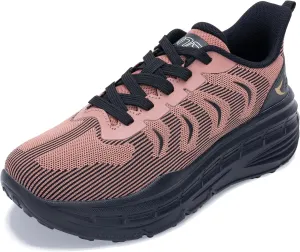Women's Chunky Platform Sneakers LYNSS 1.0 Lightweight Walking Lace-up Memory Foam Comfortable Casual Sneakers