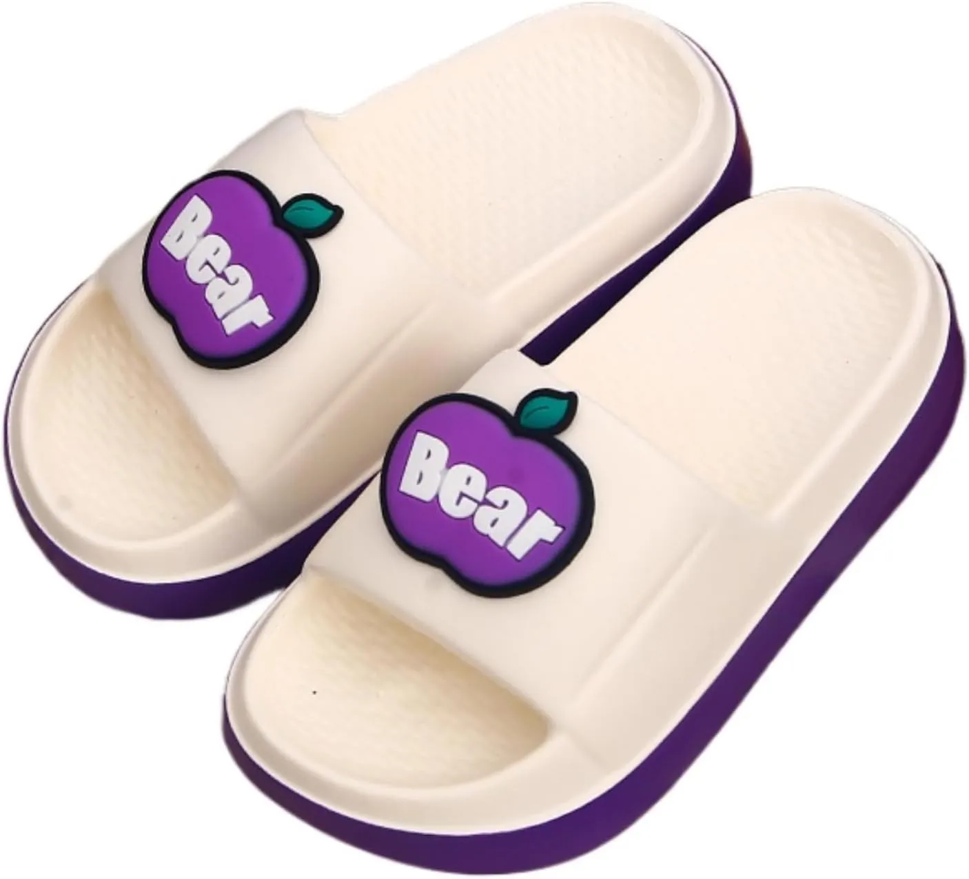 Womens Cute Summer Sandals Slippers Open-Toe Pillow Slides Cushioned Home Beach Indoor Outdoor Shower Shoes