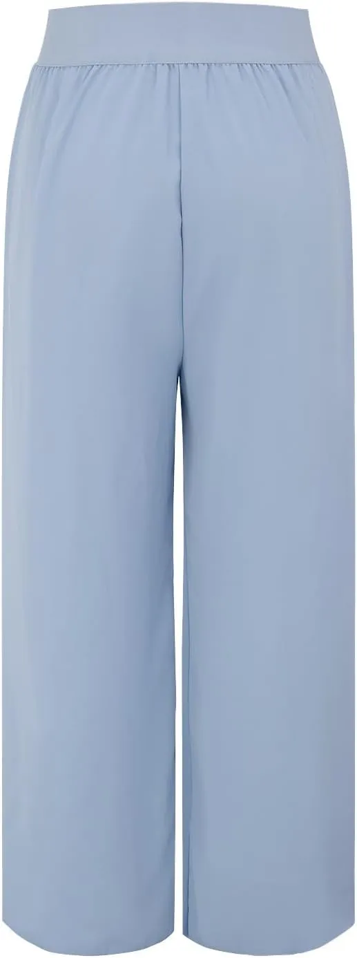 Women's Fashion Chiffon Pants Stylish Oversized Loose Fit Wide Leg Boho Flowy Casual Trousers Offices Elegant Outfits