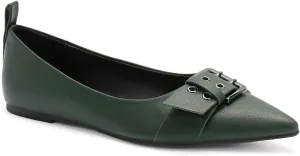 Womens Flat Shoes Pointed Toe Flats Slip-On Shoes Buckle Design Flats Comfortable Casual Dressy Shoes