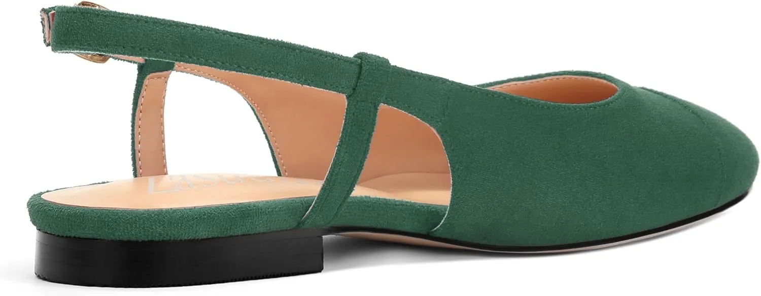 Women's Flats Round Toe Slingback Flats Shoes Comfortable Slip on Casual Ballet Flats for Women Dressy