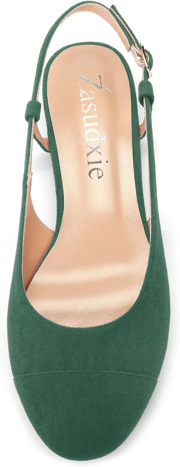 Women's Flats Round Toe Slingback Flats Shoes Comfortable Slip on Casual Ballet Flats for Women Dressy