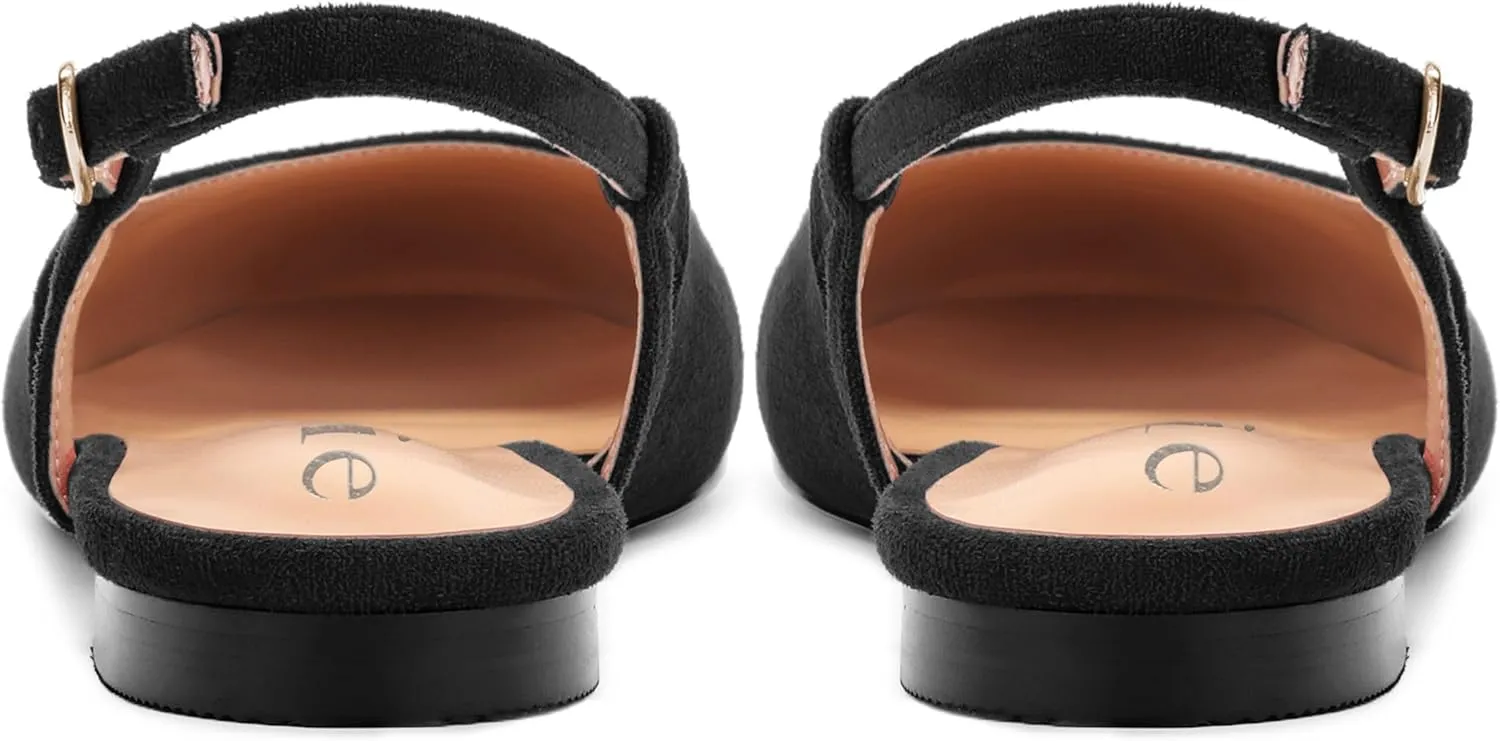 Women's Flats Round Toe Slingback Flats Shoes Comfortable Slip on Casual Ballet Flats for Women Dressy