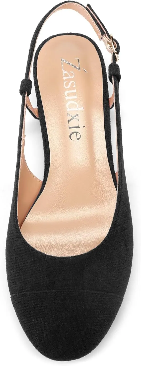 Women's Flats Round Toe Slingback Flats Shoes Comfortable Slip on Casual Ballet Flats for Women Dressy