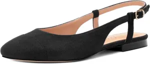 Women's Flats Round Toe Slingback Flats Shoes Comfortable Slip on Casual Ballet Flats for Women Dressy