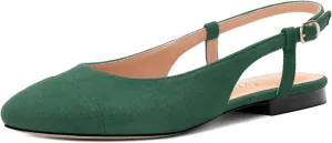Women's Flats Round Toe Slingback Flats Shoes Comfortable Slip on Casual Ballet Flats for Women Dressy