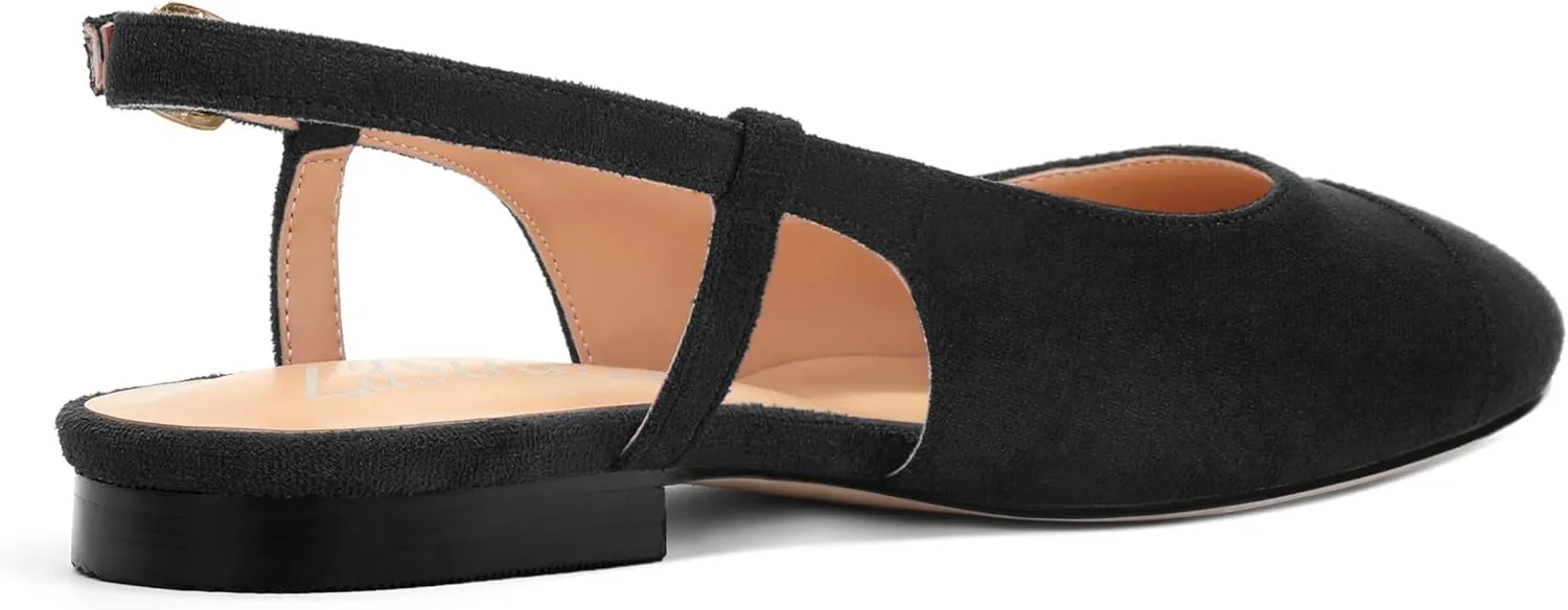 Women's Flats Round Toe Slingback Flats Shoes Comfortable Slip on Casual Ballet Flats for Women Dressy