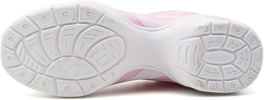 Women's Jazz Shoes Lace-up Sneakers Modern Dance Shoes Cushion Platform Walking Dance Shoes