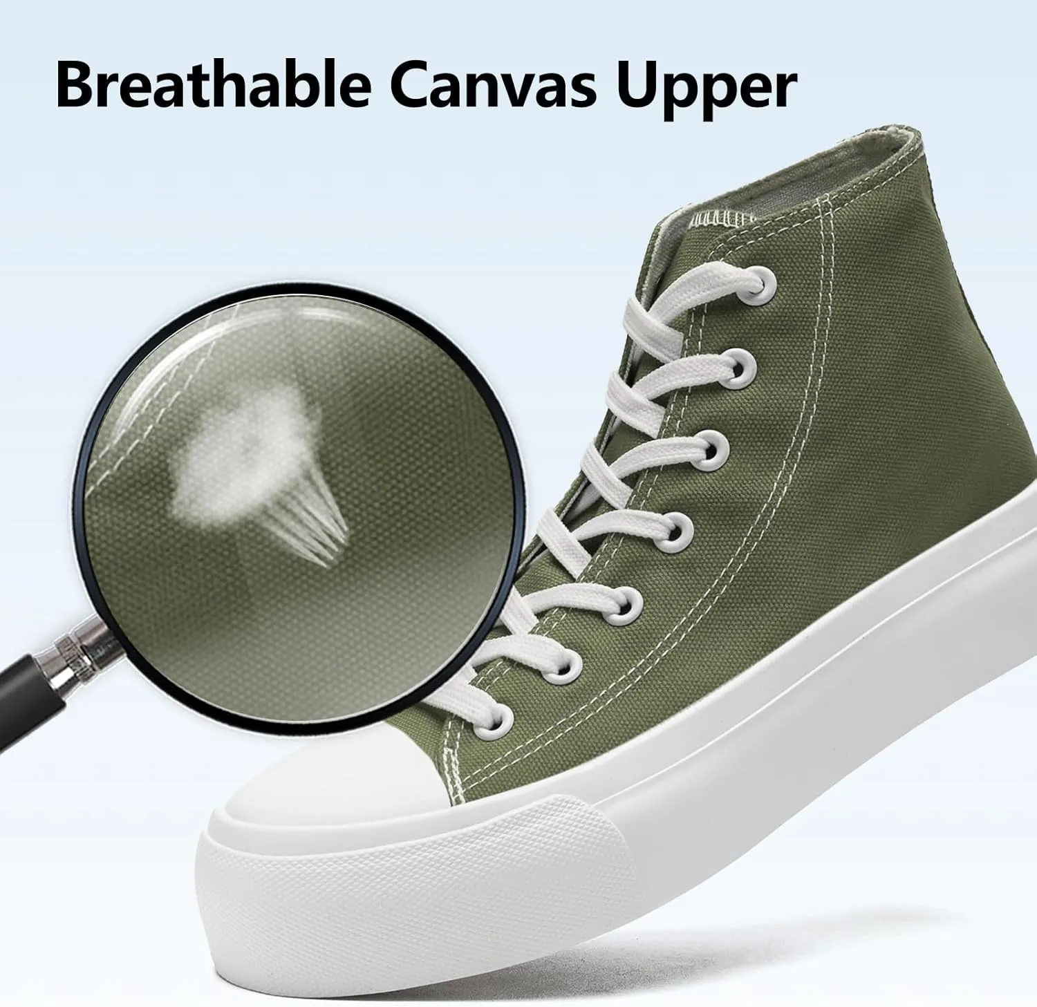 Womens Platform Canvas Sneakers Mens High Top Classic Canvas Shoes Unisex Casual Tennis Comfortable Fashion Sneakers Lace-Up