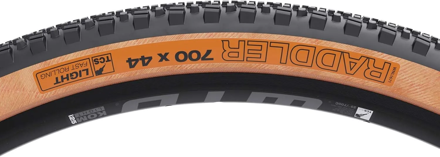 WTB Raddler Fast Rolling Bike Tire - High-Volume Gravel Tire with SG2 Puncture Protection - Optimized for Speed & Traction - Ideal for Gravel Adventures - Black or Tan Sidewall