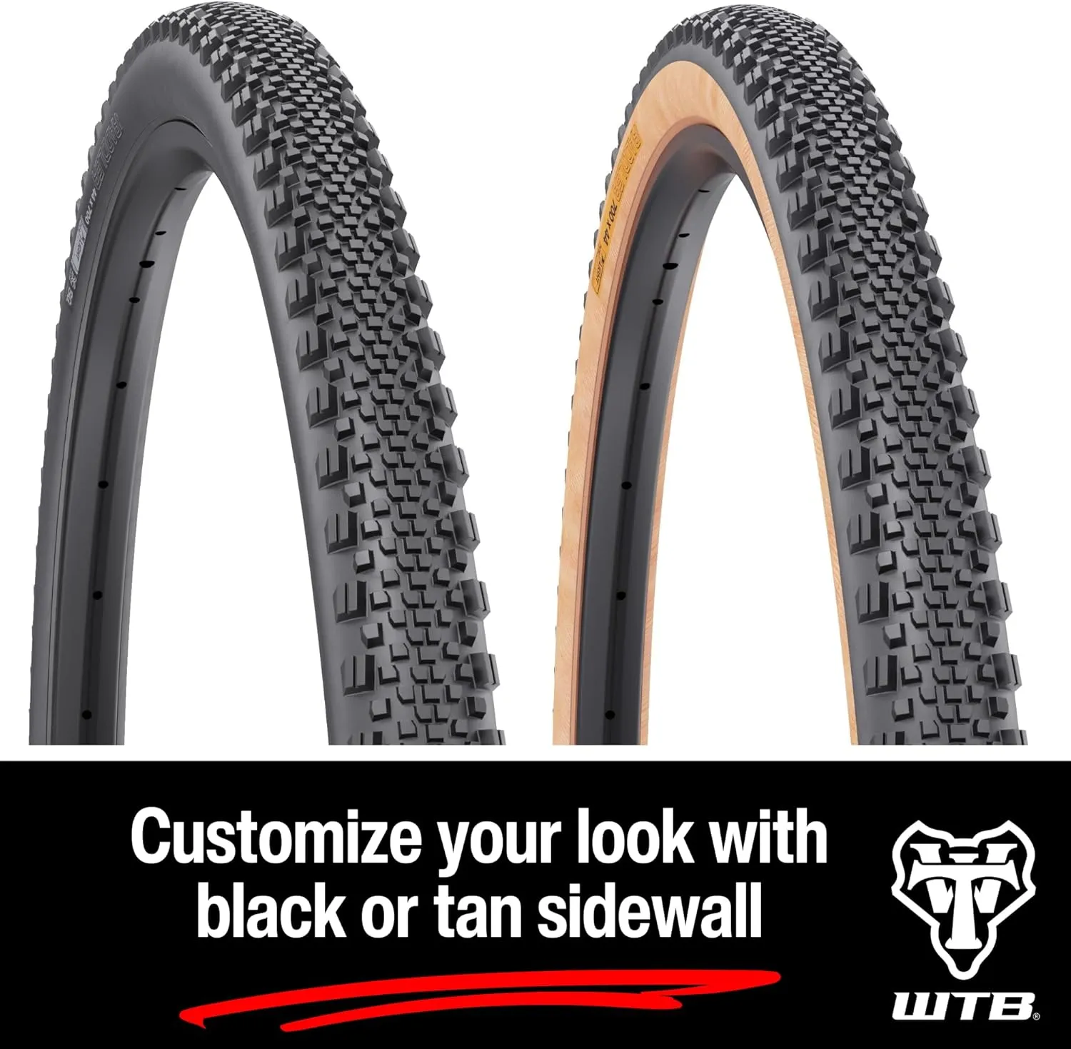 WTB Raddler Gravel Bike Tire, Tubeless Ready Folding Bead, Lightweight Fast Rolling, Available in 700 x 40 and 700 x 44 Sizes, with Black or Tan Sidewall, SG2 Puncture Protection Available