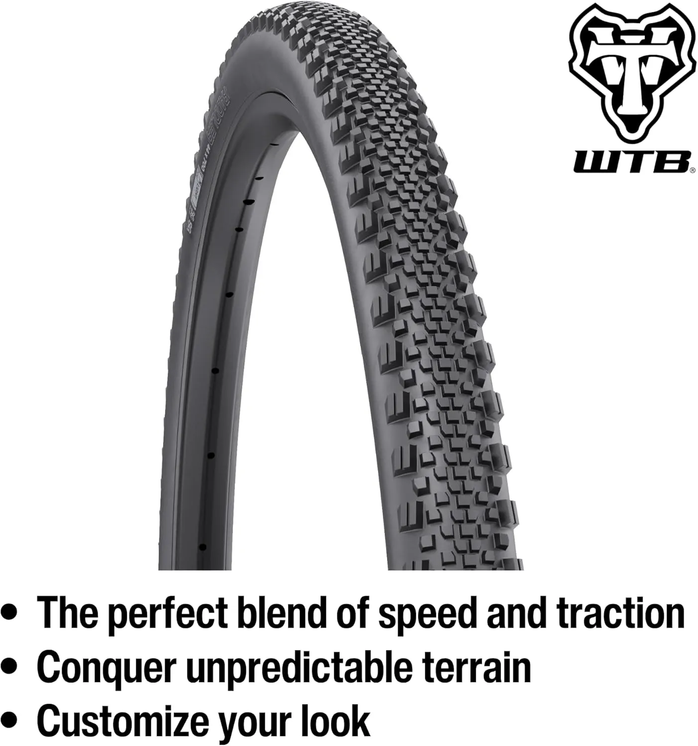 WTB Raddler Gravel Bike Tire, Tubeless Ready Folding Bead, Lightweight Fast Rolling, Available in 700 x 40 and 700 x 44 Sizes, with Black or Tan Sidewall, SG2 Puncture Protection Available