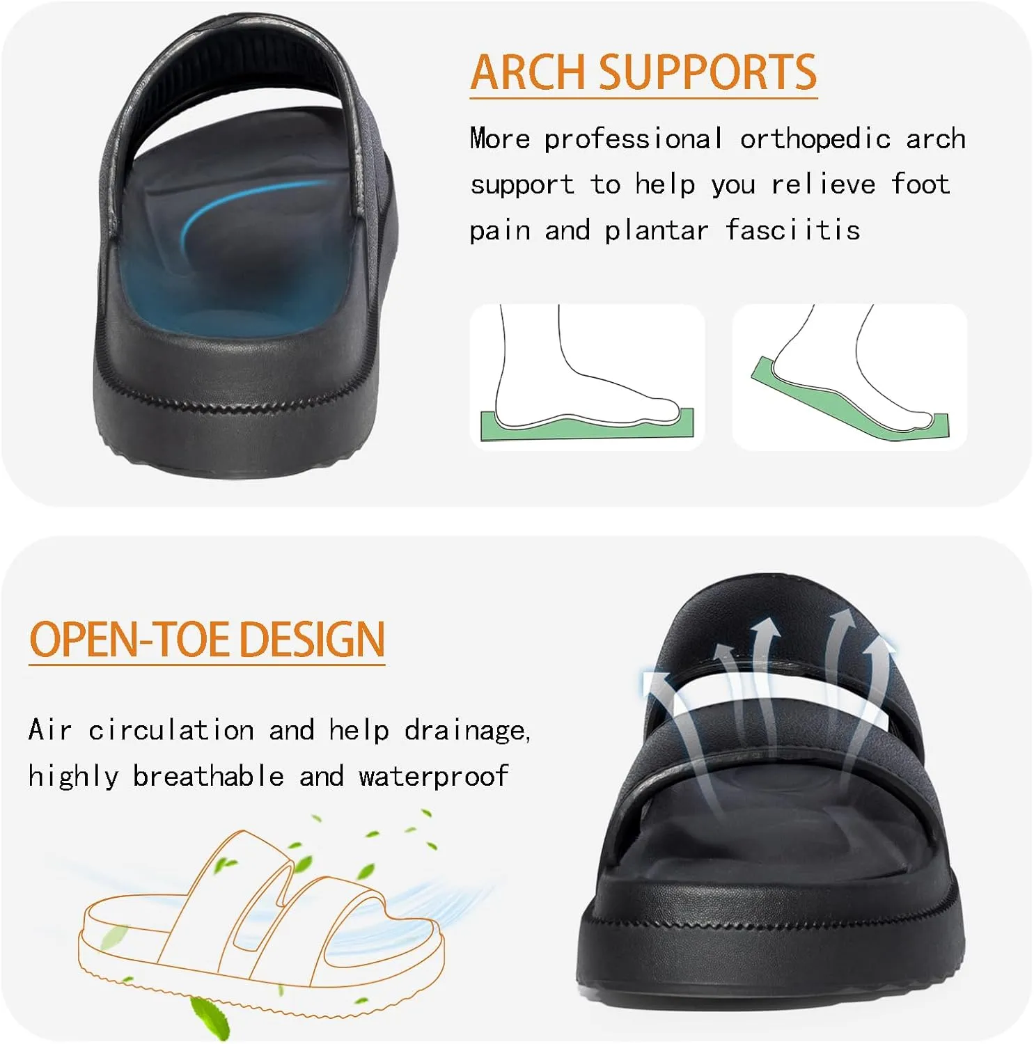 XIXITIAO EVA Sandals for Women/Men, Comfortable Sandals Women, Summer Beach Slides for 2025
