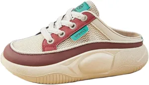 Y2k Platform Sneakers for Women and Girls Retro Mesh Breathable Aesthetic Summer Casual Walking Shoes Slip-on for Travel